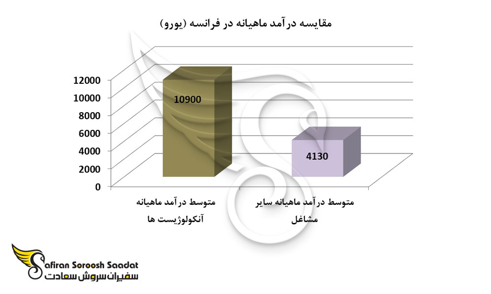 مقایسه درآمد ماهیانه در فرانسه