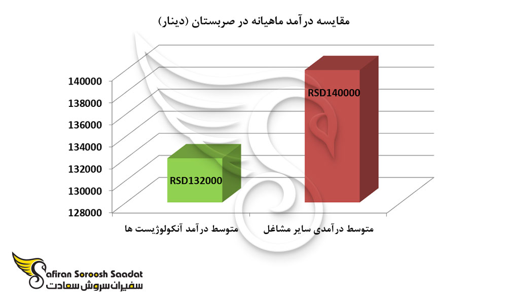 مقایسه درآمد ماهیانه در صربستان