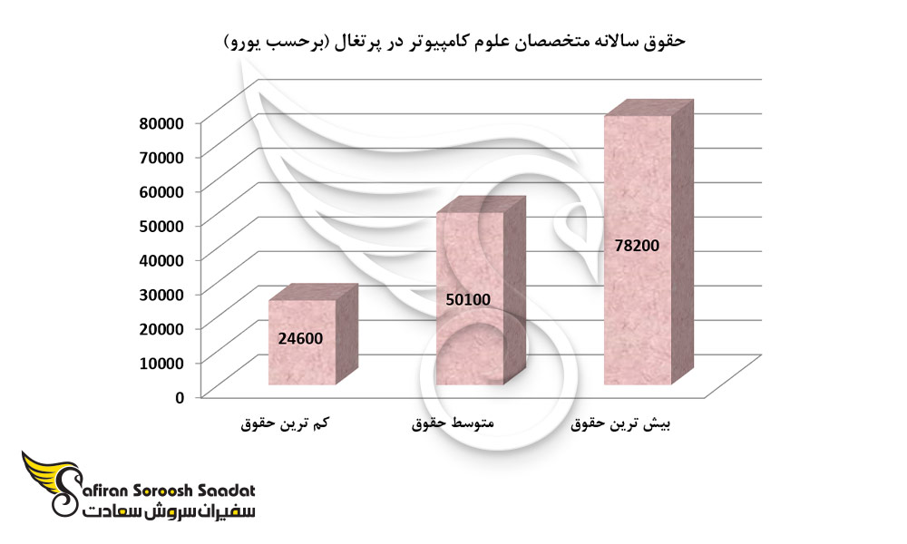 حقوق سالانه متخصصان علوم کامپیوتر در پرتغال