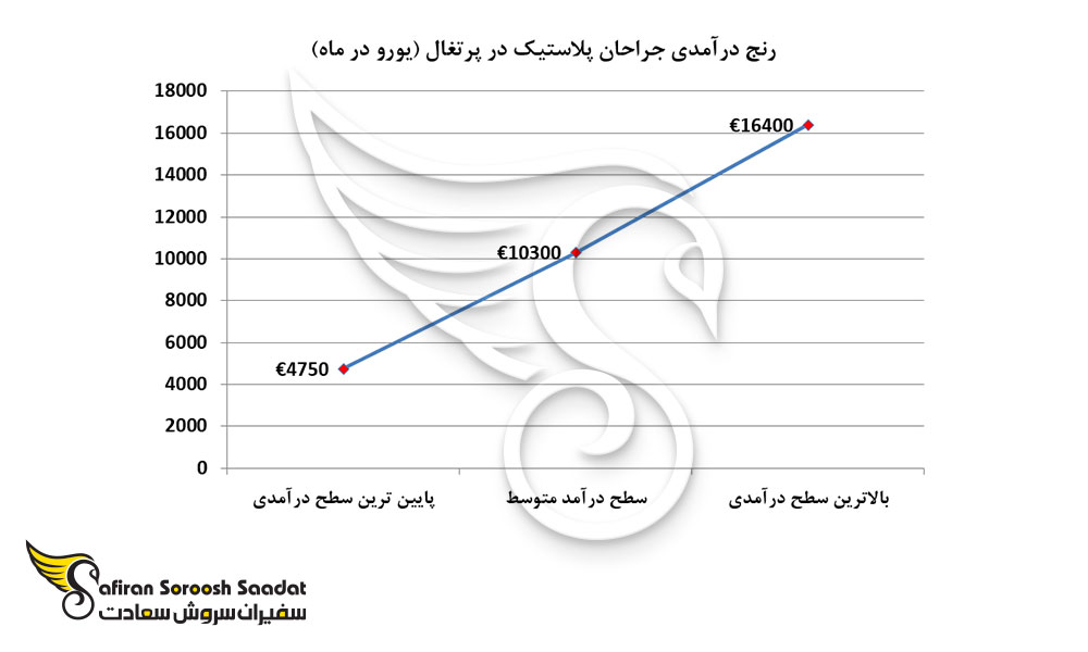 رنج درآمدی جراحان پلاستیک در پرتغال