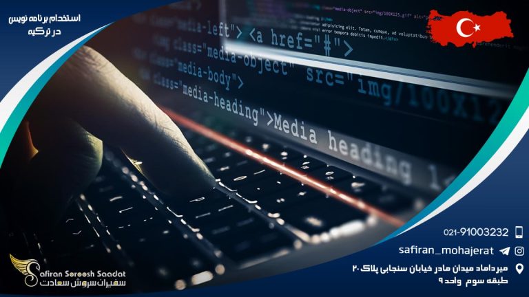 استخدام برنامه نویس در ترکیه