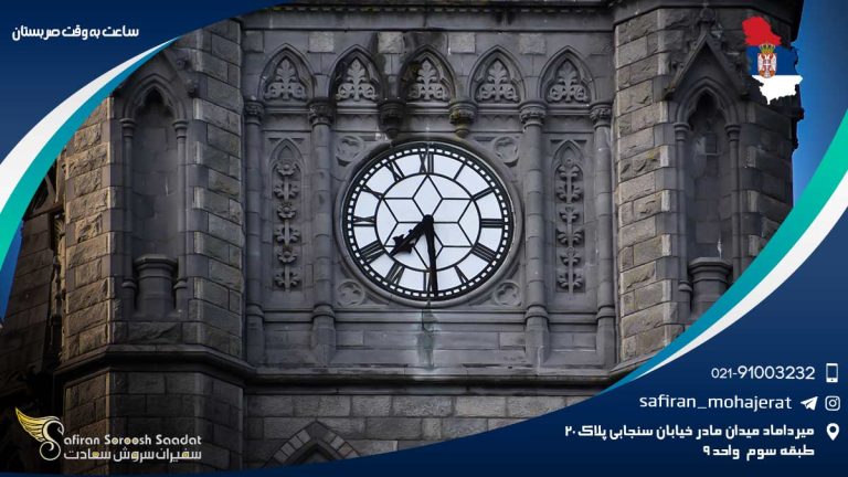 ساعت به وقت صربستان