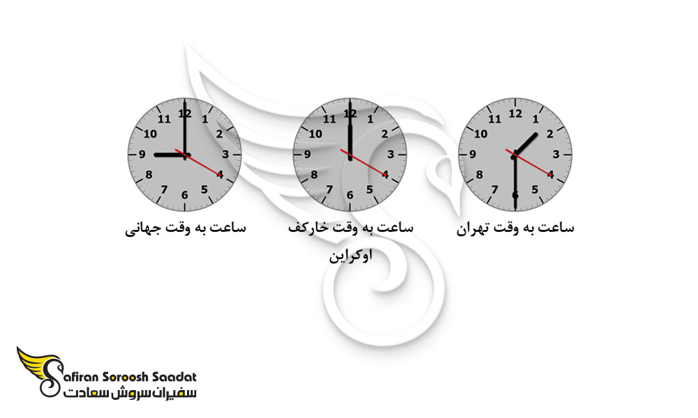 اختلاف ساعت خارکف اوکراین و ایران