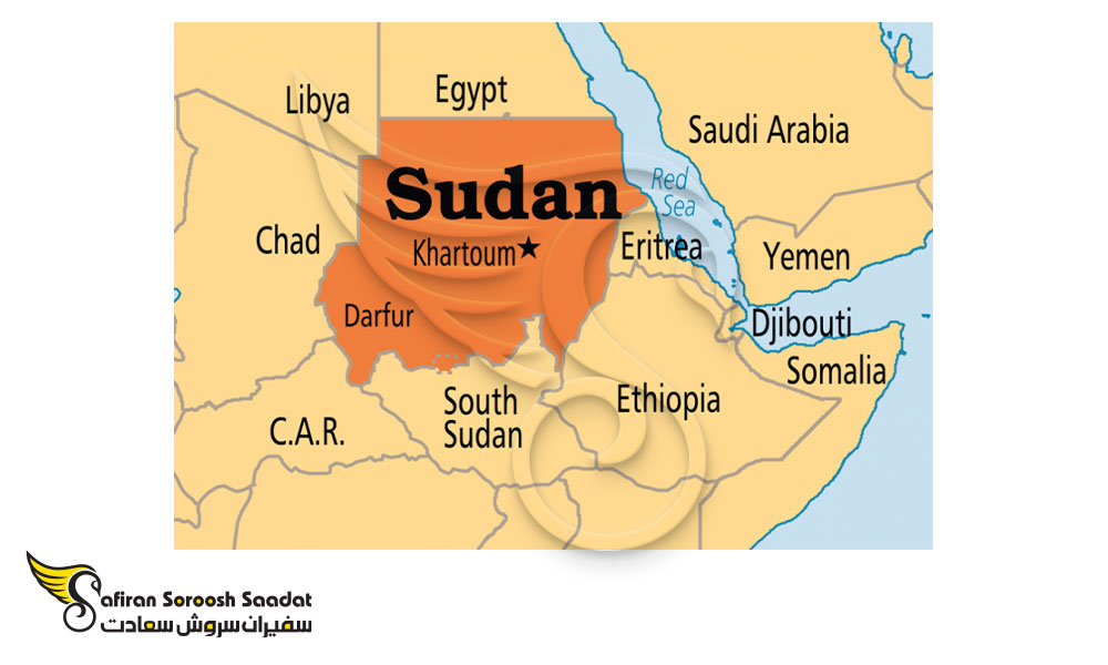نقشه سودان