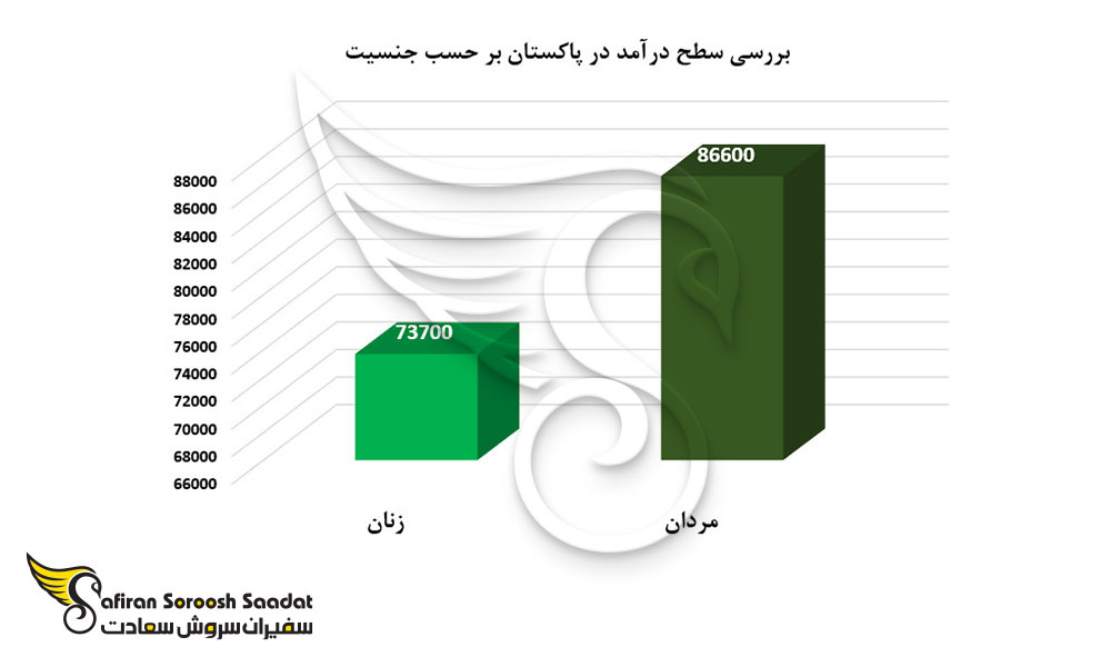بررسی سطح درآمد در پاکستان بر حسب جنسیت