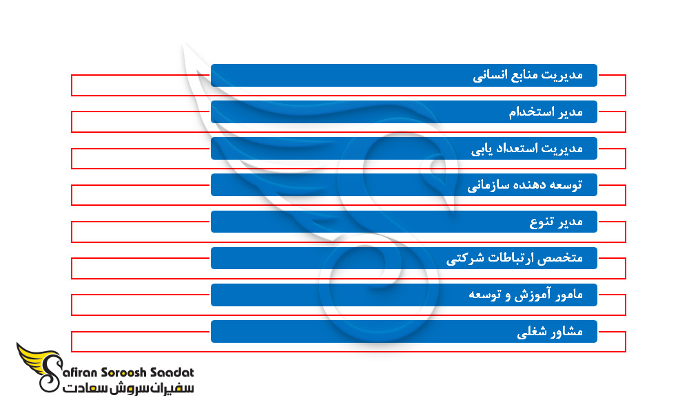 عناوین شغلی مدیران منابع انسانی