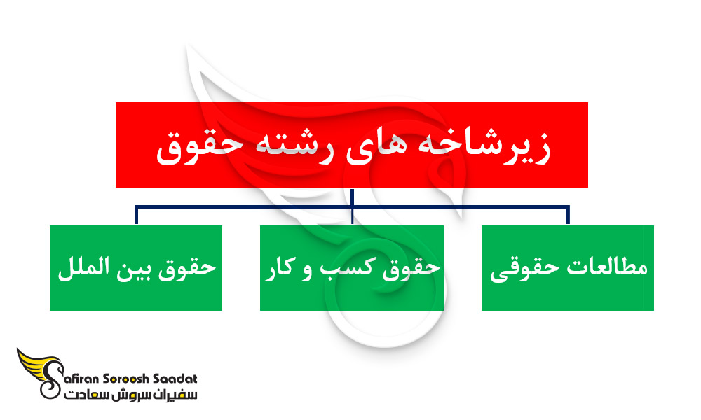 شاخه های مختلف رشته حقوق