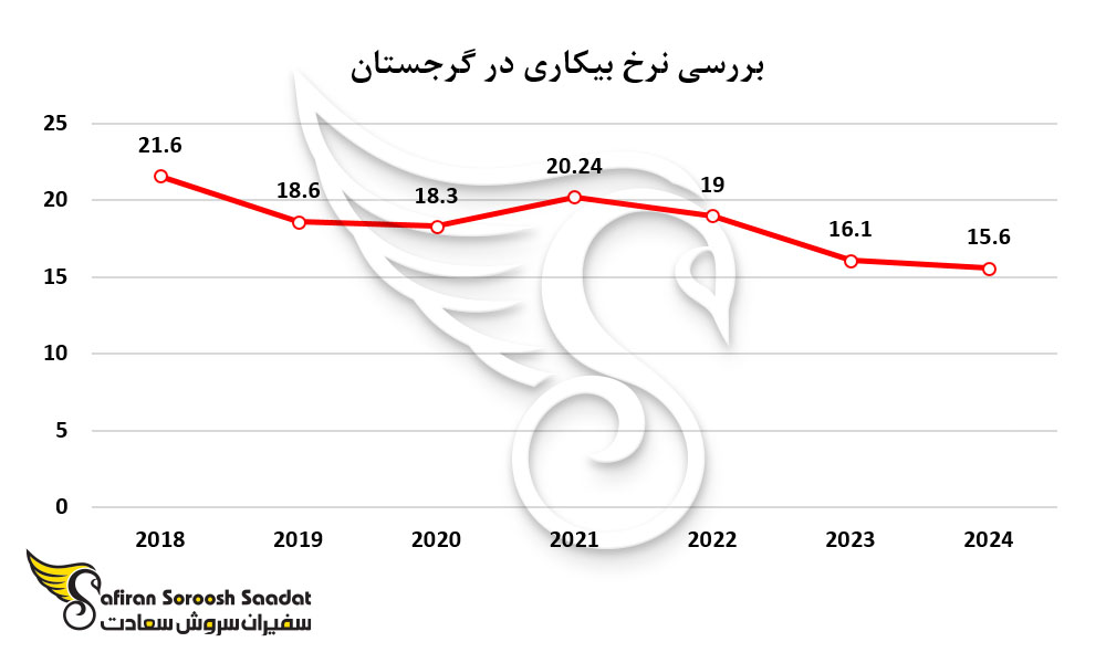 بررسی نرخ بیکاری در گرجستان