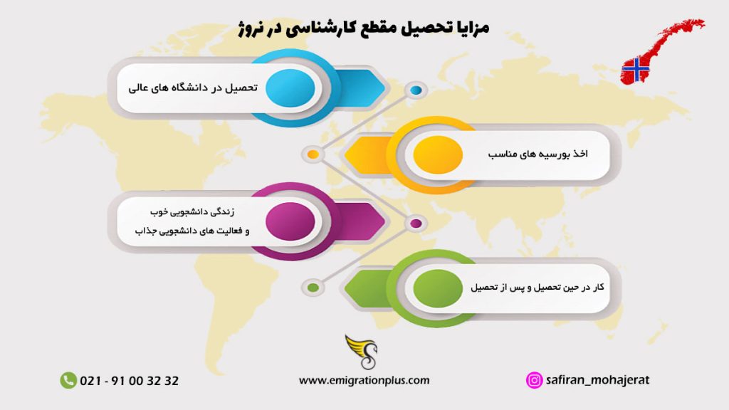 اینفوگرافیک مقطع کارشناسی در نروژ